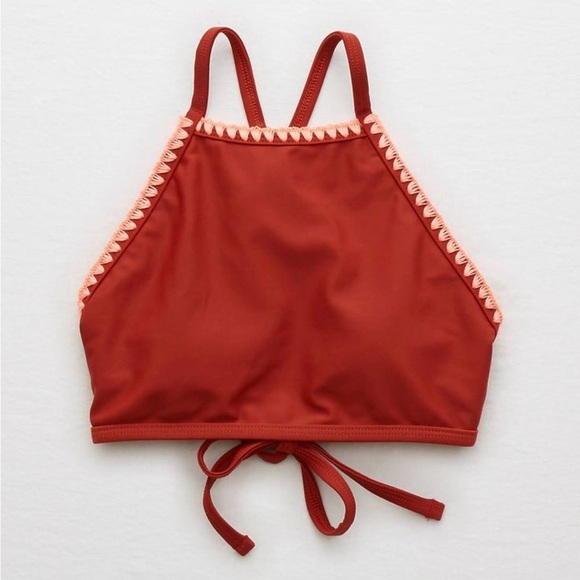 Aerie Women's Bikini Top in Red and Pink size XS - Picture 1 of 4